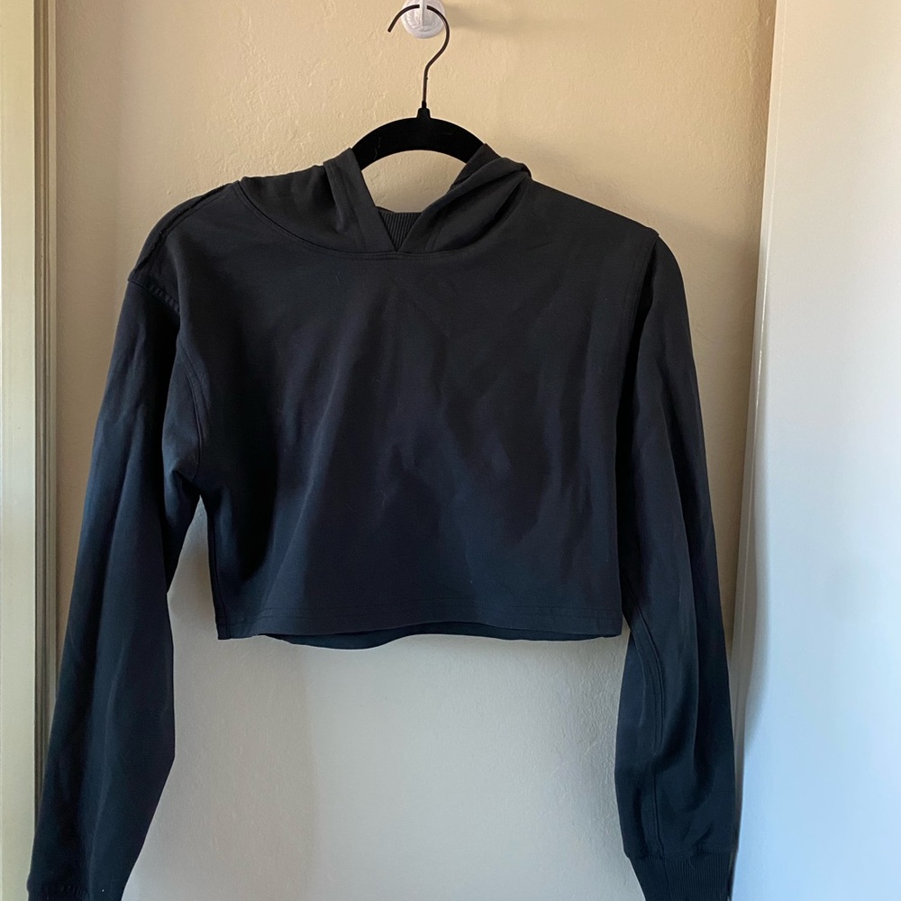 Lululemon All Yours crop black hoodie